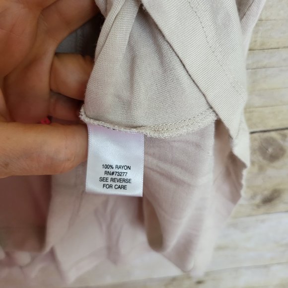 Pretty Beige & Gold Sequin Short Sleeve Top - Picture 6 of 7